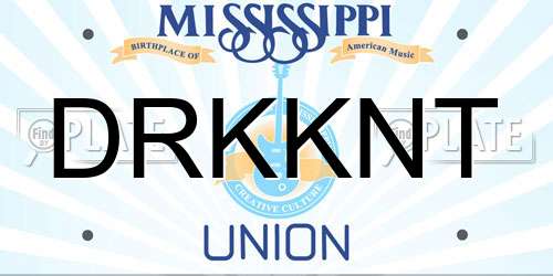 DRKKNT Mississippi License Plate