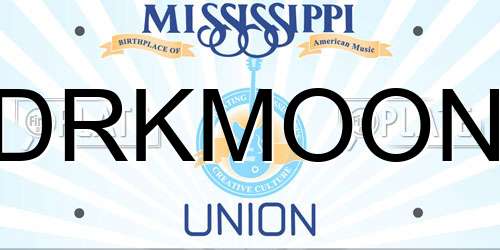 DRKMOON Mississippi License Plate