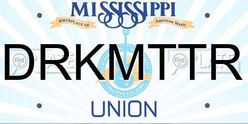 DRKMTTR Mississippi License Plate
