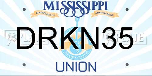 DRKN35 Mississippi License Plate