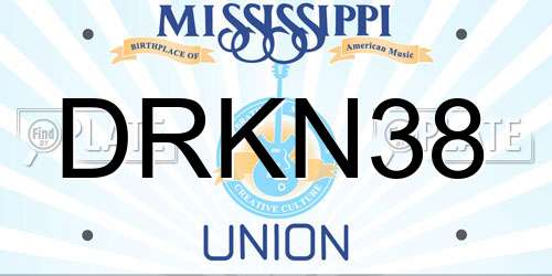 DRKN38 Mississippi License Plate