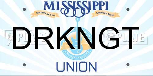 DRKNGT Mississippi License Plate