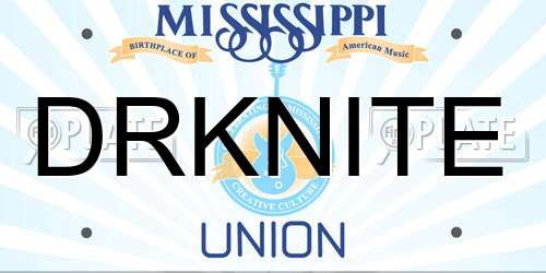 DRKNITE Mississippi License Plate