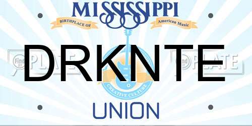 DRKNTE Mississippi License Plate