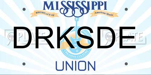 DRKSDE Mississippi License Plate