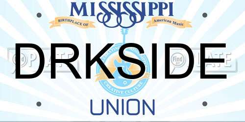 DRKSIDE Mississippi License Plate