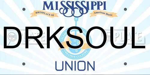 DRKSOUL Mississippi License Plate