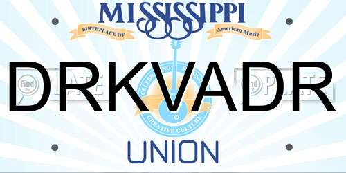 DRKVADR Mississippi License Plate