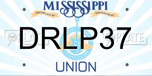 DRLP37 Mississippi License Plate