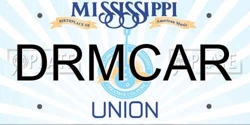DRMCAR Mississippi License Plate