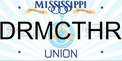 DRMCTHR Mississippi License Plate