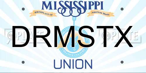 DRMSTX Mississippi License Plate