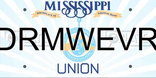 DRMWEVR Mississippi License Plate
