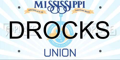 DROCKS Mississippi License Plate