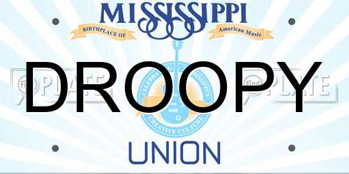 DROOPY Mississippi License Plate