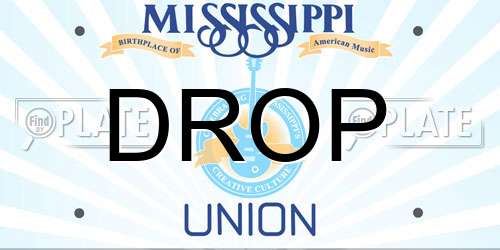 DROP Mississippi License Plate