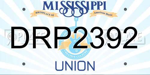 DRP2392 Mississippi License Plate