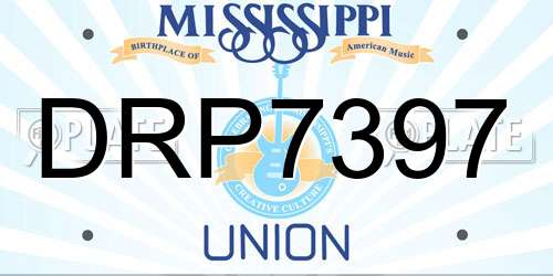 DRP7397 Mississippi License Plate