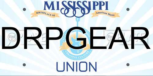 DRPGEAR Mississippi License Plate