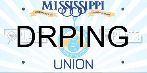 DRPING Mississippi License Plate