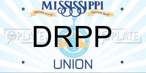 DRPP Mississippi License Plate