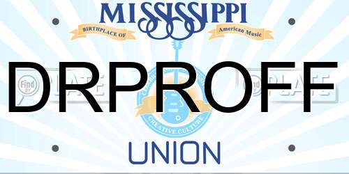DRPROFF Mississippi License Plate