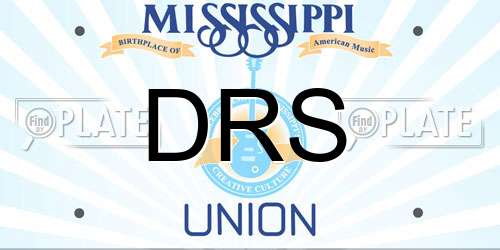 DRS Mississippi License Plate