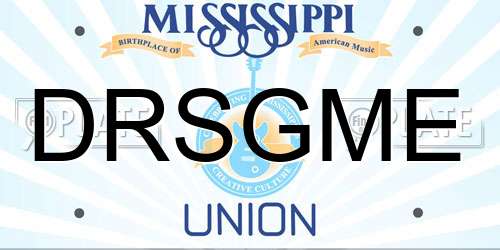 DRSGME Mississippi License Plate