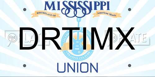 DRTIMX Mississippi License Plate