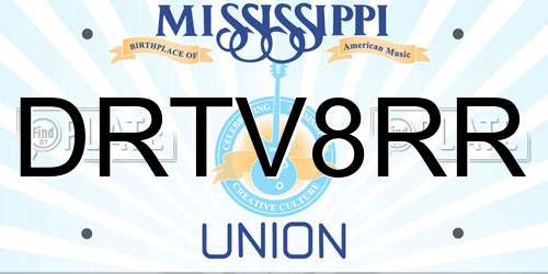 DRTV8RR Mississippi License Plate