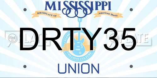DRTY35 Mississippi License Plate