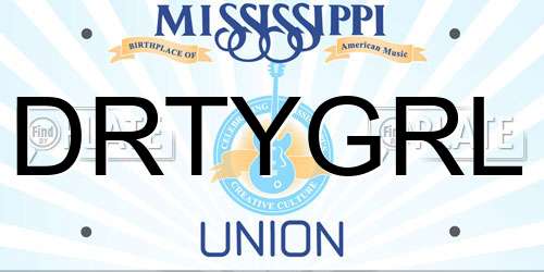 DRTYGRL Mississippi License Plate