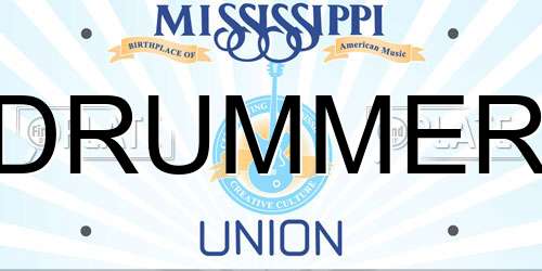DRUMMER Mississippi License Plate