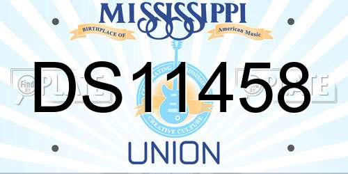 DS11458 Mississippi License Plate