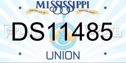 DS11485 Mississippi License Plate