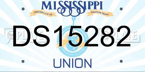 DS15282 Mississippi License Plate