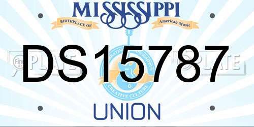 DS15787 Mississippi License Plate