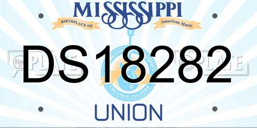 DS18282 Mississippi License Plate