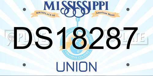 DS18287 Mississippi License Plate