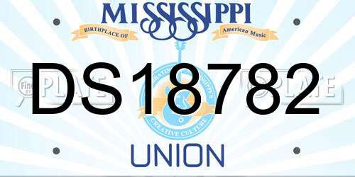DS18782 Mississippi License Plate