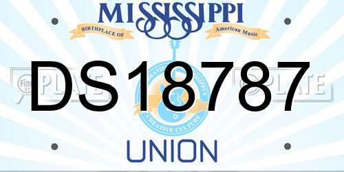 DS18787 Mississippi License Plate