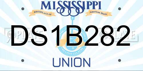 DS1B282 Mississippi License Plate