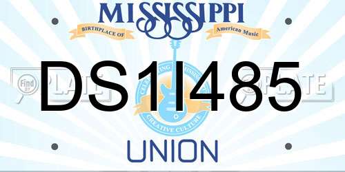 DS1I485 Mississippi License Plate