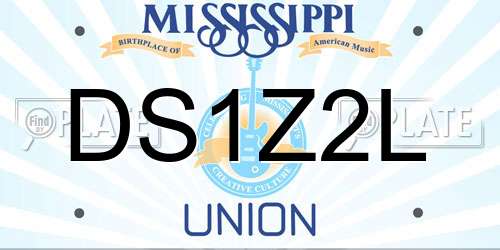 DS1Z2L Mississippi License Plate