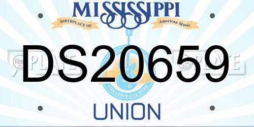 DS20659 Mississippi License Plate