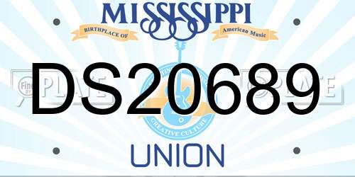 DS20689 Mississippi License Plate