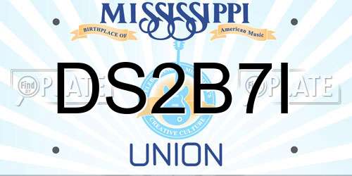 DS2B7I Mississippi License Plate