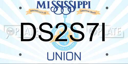 DS2S7I Mississippi License Plate