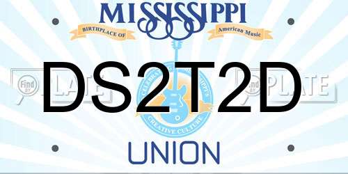 DS2T2D Mississippi License Plate