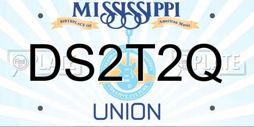 DS2T2Q Mississippi License Plate